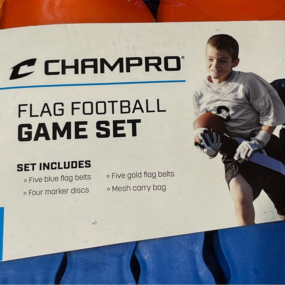 6/$25 Flag Football Game Set - Orange and Blue - Picture 2 of 8